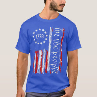 Vintage Old American Flag Patriotic 1776 We The Pe T-Shirt