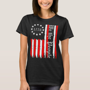Vintage Old American Flag Patriotic We The People T-Shirt