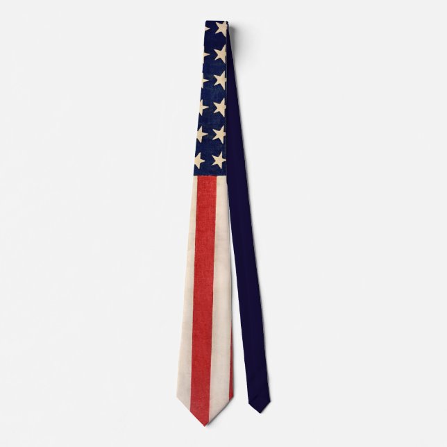 Vintage Old American Flag Tie (Front)