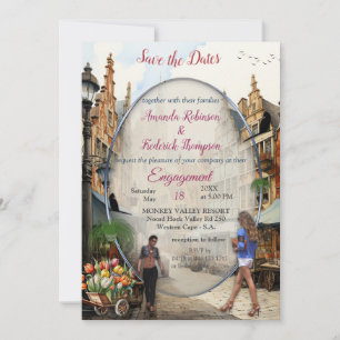 Vintage Old Amsterdam Art Invitation