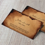 Vintage Old Burned Paper Tattoo Art Business Card<br><div class="desc">Vintage Old Burned Paper Tattoo Art Business Cards.</div>