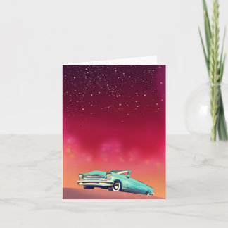 Vintage Old Car Holiday Card