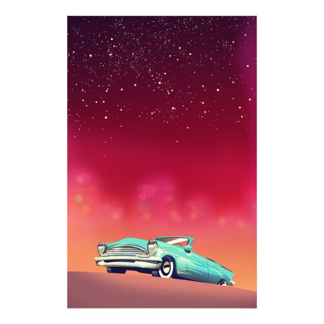 Vintage Old Car Photo Print (Front)