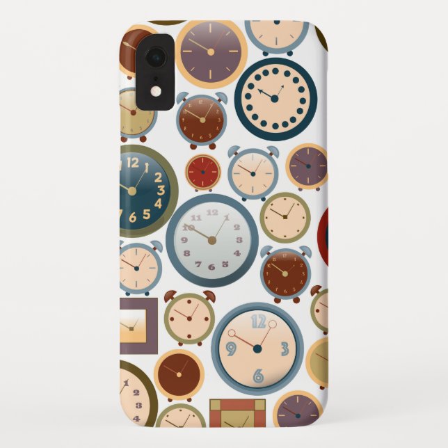Vintage Old Clocks Pattern Case-Mate iPhone Case (Back)