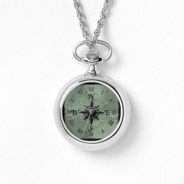 Vintage Old Compass Rose Design Watch (Front)