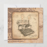 Vintage Old Fashion Art. Author / Writer Gift