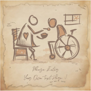 Vintage Old Fashion Caregiver, Nursing Assistant