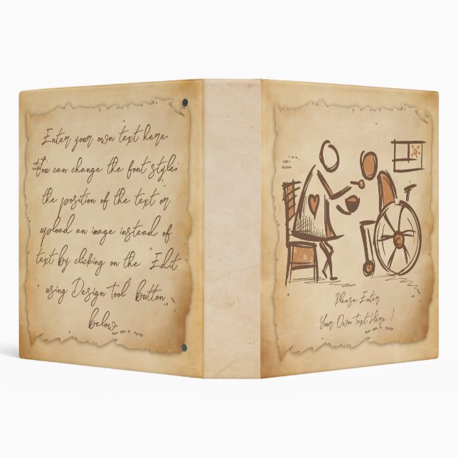 Vintage Old Fashion Caregiver, Nursing Assistant Binder (Background)