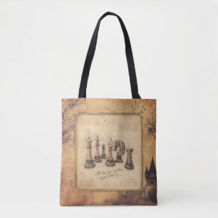 Vintage Old Fashioned Chess Pieces Art Player Gift Tote Bag