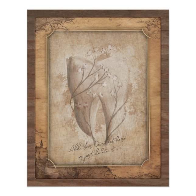 Vintage Old Fashioned Dental Art. Dentist Gift Poster (Front)