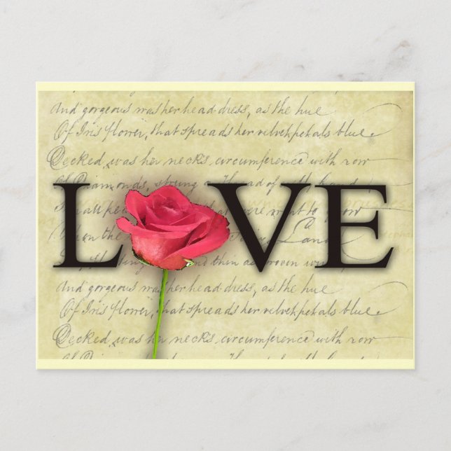 Vintage Old Fashioned Love Postcard (Front)