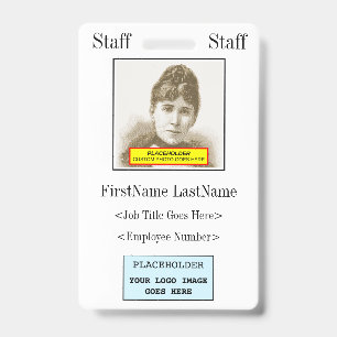 Vintage, Old Fashioned Staff Member Identification Badge