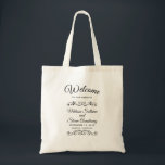 Vintage Old-Fashioned Western Style Wedding Tote Bag<br><div class="desc">A Welcome to our wedding tote bag. With fancy vintage-looking decorative dividers with your personalized text in between.</div>