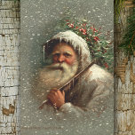 Vintage Old Father Christmas in Snow  Tissue Paper<br><div class="desc">Artistic vintage Robert Finlay McIntyre portrait of old world Father Christmas in the snow with holly and ice on his white robes.</div>
