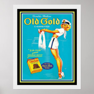 Vintage Old Gold Cigarette Ad Poster 16 x 20