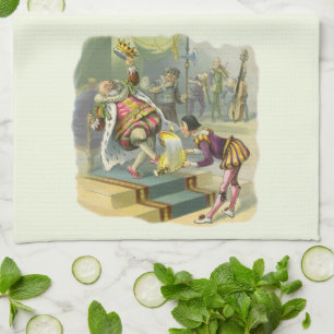 Vintage Old King Cole Nursery Rhyme Poem Song Kitchen Towel