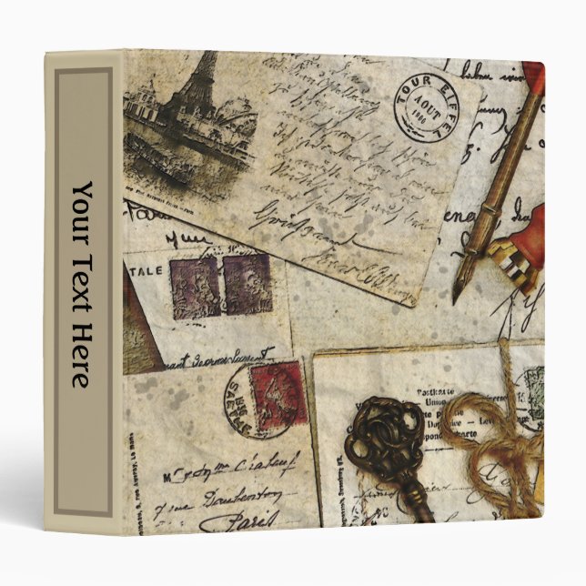 Vintage Old Mail Memories Binder (Front/Spine)