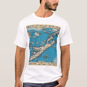 Vintage Old Map of the Bermuda Islands T-Shirt