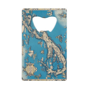 Vintage Old Map of the Bermuda Islands Wallet Bottle Opener