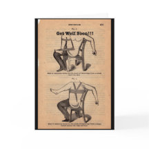 Vintage Old Medical Book Pages Get Well Soon