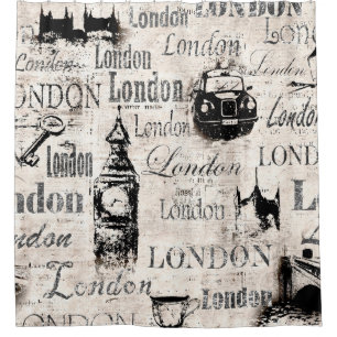 Vintage old newspaper paper London grunge collage