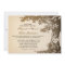 vintage old oak tree wedding invitations