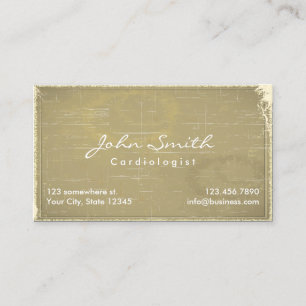 Vintage Old Paper Cardiologist Business Card