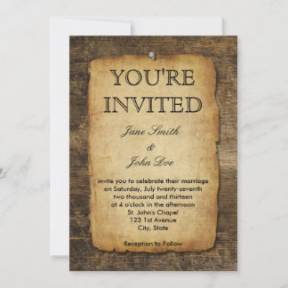 Vintage Old Paper Invitation