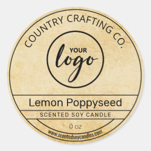 Vintage Old Paper Soy Candle Labels