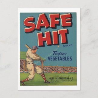 Vintage Old Retro Crate Product Goods Label Veggie Postcard