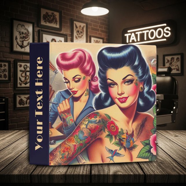 Vintage Old School Tattoo Girls Binder (Creator Uploaded)