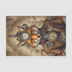 Vintage Old Steampunk Fox Tissue Paper
