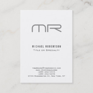 Vintage Old Style Monogram Clean Business Card