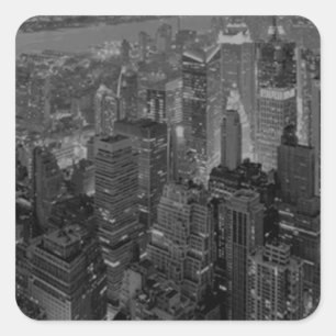 Vintage Old Style New York City Script Square Sticker