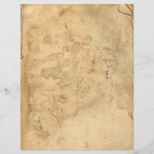 Vintage Old Tea Stained Letterhead