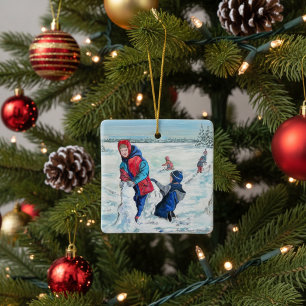 Vintage Old Time Christmas Personalize Ornament
