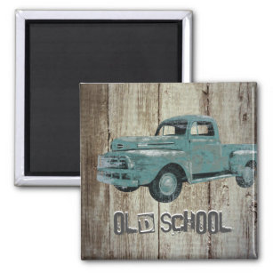 Vintage Old Truck Rustic Old School Fridge Magnet