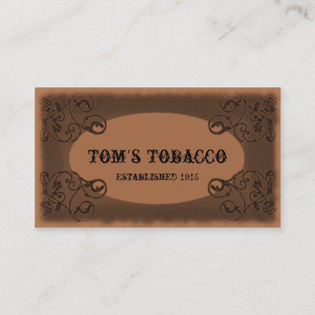 Vintage Old West business card template (Front)