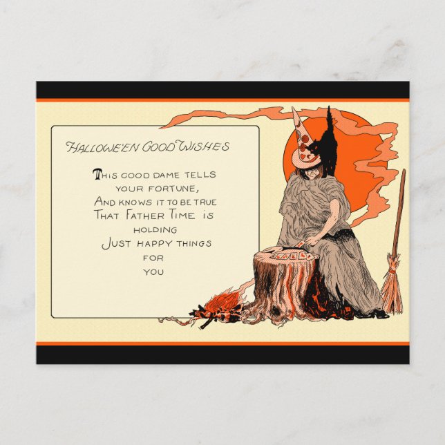 Vintage Old Witch Playing Cards (Front)