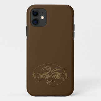 Vintage Old World Dragon on Deep Brown iPhone 11 Case