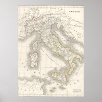 Vintage old world Italy map Italian foodie