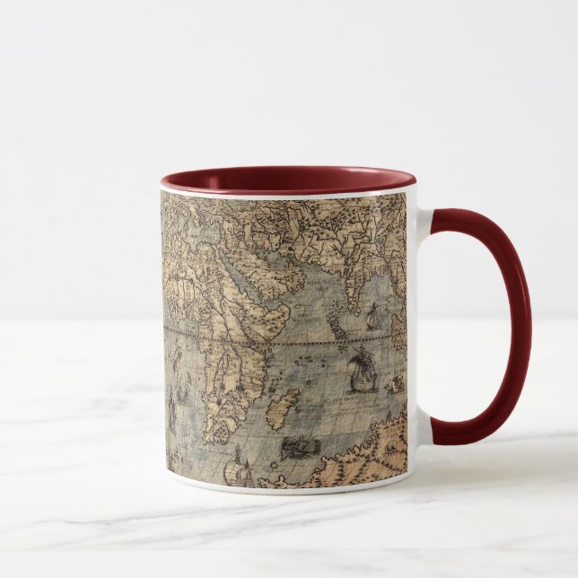 Vintage Old World Map Coffee Mug (Right)