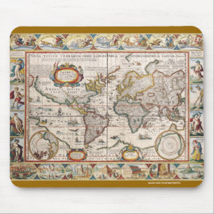 Vintage Old World Map History-lover Design Mouse Pad
