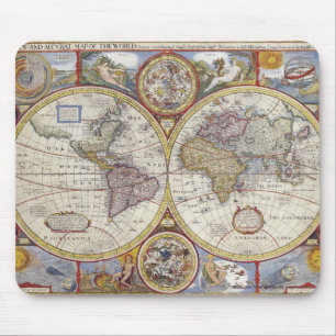 Vintage Old World Map History-lover Design Mouse Pad