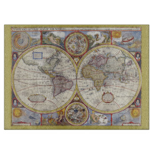 Vintage old world Maps Antique map Cutting Board