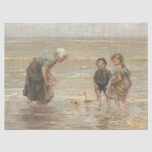 Vintage Old World Neutrals Tan Rustic Decoupage Tissue Paper