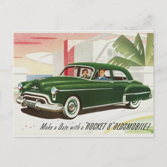 Vintage Oldsmobile Ad Postcard (Front)