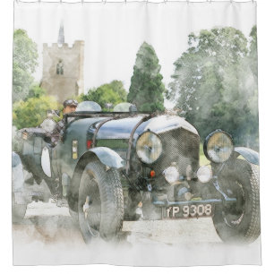 Vintage Oldtime Automobile Shower Curtain