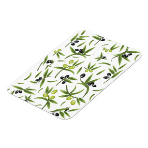 Vintage Olive Pattern Magnet