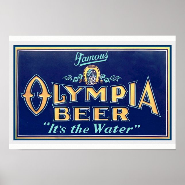 Vintage Olympia Beer Poster 13 x 19 (Front)